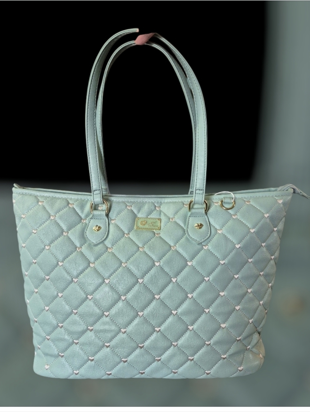 Luv Betsey by Betsey Johnson, Mint Green Quilted Tote Purse